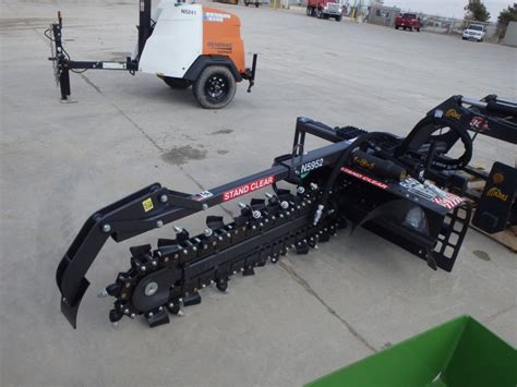 used trencher attachment for skid steer|chainsaw trenching attachment for sale.